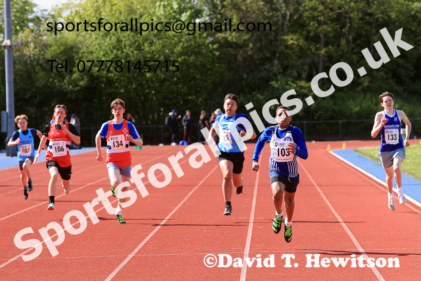 200 metres, 2026 North Eastern Track and Field Champs, Shildon, County Durham. Photo: David T. Hewitson/Sports for All Pics